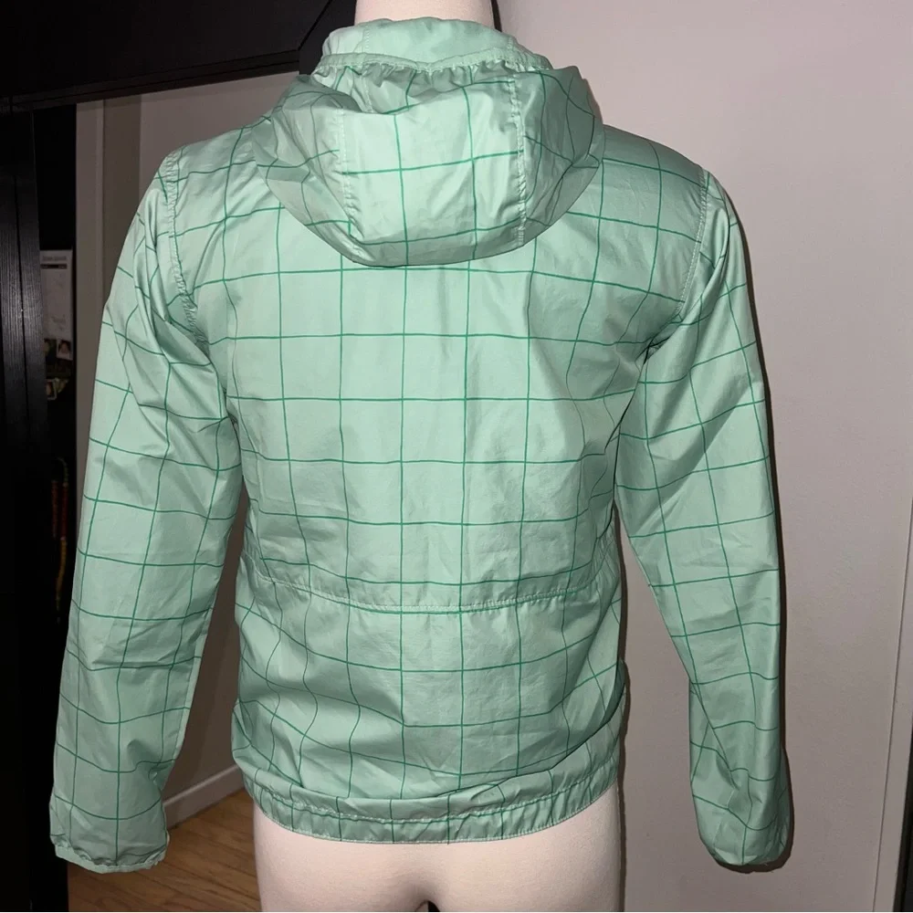 Columbia Lt Green Kids Pixel Grabber Reversible Jacket, size M 10/12
